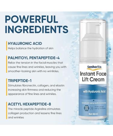 Instant Face Lift Cream - Tighten, Firm, and Smooth Skin - Face and Neck Wrinkle Treatment - Buy Online on SooperMarket.com