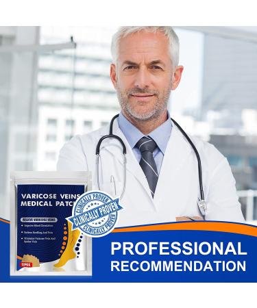 EFINITYER Varicose Veins Treatment Patch - Promotes Metabolism, Improves Blood Circulation, Relieves Heavy Tired Legs - Yellow (12 Pcs) - Buy Online on SooperMarket.com