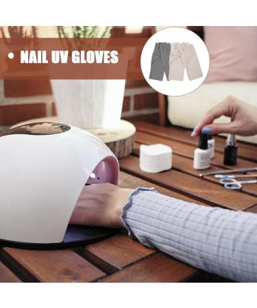 POPETPOP 2 Pairs Gel Nail Lamp UV Gloves Anti UV Manicure Gloves Nail UV Protection Gloves for Salon - Buy Online on SooperMarket.com