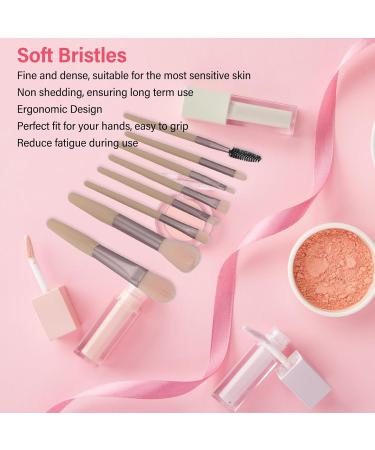 Zetiling Soft Bristle Portable Cosmetic Brush Set - 8PC Ergonomic Brushes for Loose Powder Concealer & Eyeshadow - Perfect Gift for Moms Wives & Friends - Buy Online on SooperMarket.com