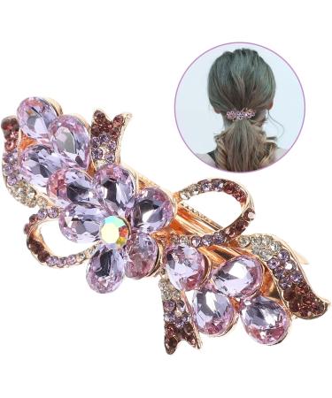 CANIGHT Rhinestone Hair Clip Hair Accessories for Women Rhinestone Barrettes for Women Hair Clips Rhinestones Hair Clip Snap Bridal Hair Accessories Aesthetic Hair Accessories Metal Purple - Buy Online on SooperMarket.com
