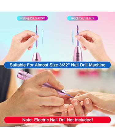 14-Piece Professional Nail Drill Bits Set | Acrylic Carbide & Ceramic | Electric Nail Drill Kit for Home & Salon | Cuticle Polishing & Diamond Efile Accessories - Buy Online on SooperMarket.com