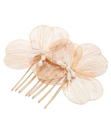 PLAFOPE Bridal Headwear Hair Comb Clips Women Hair Pin Comb for Bridesmaid Hair Side Comb Flower Hair Comb Hair Comb for Bride Comb Clips for Hair Bride Headpieces for Wedding