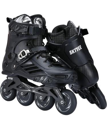 Professional Inline Skates for Men and Women | Comfortable Speed Racing Skates | Beginner Roller Skates | Black | Size Men 5.5/Women 6.5 - Buy Online on SooperMarket.com