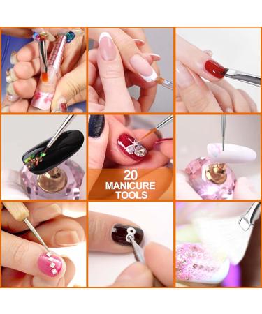 Shop Hanyousheng 20-Piece Nail Brush Set | 15 Design Brushes & 5 Dotting Tools for DIY Nail Art | Black | International Shipping Available - Buy Online on SooperMarket.com