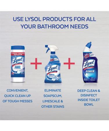 Lysol Power Bathroom Cleaner Spray 132oz - Pack of 6 (22oz each) - Buy Online on SooperMarket.com