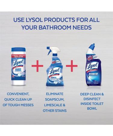 Lysol Power Bathroom Cleaner Spray 28oz - Deep Cleaning Formula - Buy Online on SooperMarket.com