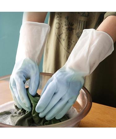 Cleaning Gloves Reusable Dishwashing Gloves Rubber Gloves Anti Slip Household Gloves for Kitchen Bathroom for Palm Width 3.6''-3.9 - Buy Online on SooperMarket.com