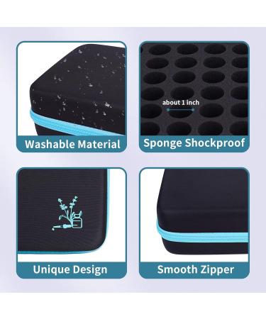 HESPLUS Essential Oil Storage Case - 70 Slot Cyan Holder for 5ml, 10ml, 15ml, 20ml Bottles & Roller Bottles - Portable Aromatherapy Organizer Bag for Travel - Buy Online on SooperMarket.com