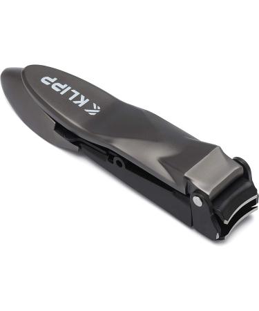 Men's Nail Clippers with Catcher - KLIPP Razor-Sharp Heavy Duty Self-Collecting Cutters for Impeccably Manicured Nails - Includes Ziplock Pouch - Buy Online on SooperMarket.com