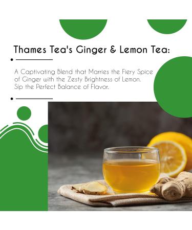 Thames Tea Tubebox - Premium Flavoured Loose Leaf Fruit & Herbal Tea for a Luxury British Experience: Ginger & Lemon Tea - Buy Online on SooperMarket.com