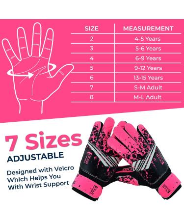EFAH Sports Soccer Goalkeeper Gloves for Boys | Size 6 | Ages 13-15 | Great Grip & Comfort | Pink - Buy Online on SooperMarket.com