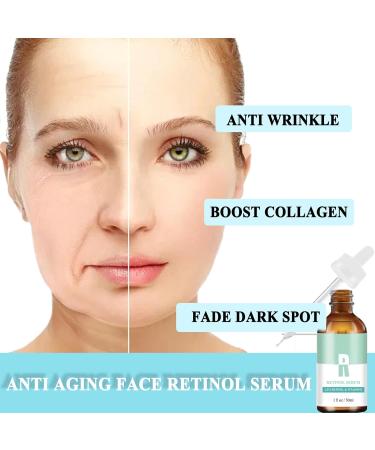 Face Moisturiser 2.5% Retinol Serum High Strength for Face Retinol Face Serum with Hyaluronic Acid Vitamin E Anti Ageing Anti Wrinkle Serum Reduces Enlarged Pores Refines and Softens Skin - Buy Online on SooperMarket.com