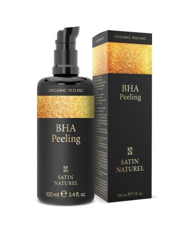 Salicylic Acid BHA Exfoliant for Sensitive Skin 100ml Anti Blemishes - Pore Minimizer Face Exfoliator - Hyperpigmentation Treatment - Organic Vegan Skin Care by Satin Naturel