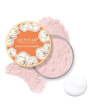 Loose Face Powder  Oil Control Face Pressed Powder Loose Baking Face Setting Powder Makeup  Natural Matte Smooth Setting Powder Long-lasting Waterproof 8g (02 Pink Complexion)