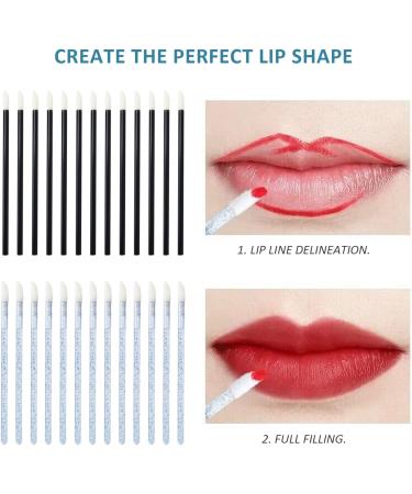 100 x Disposable Lip Brushes (Blue and Black) Disposable Lip Applicator Lip Gloss Stick Makeup Beauty Tool Set - Buy Online on SooperMarket.com