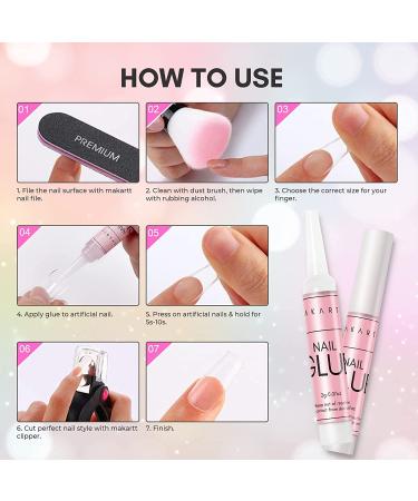 Makartt Super Strong Nail Glue for Acrylic & Press On Nails - Professional Adhesive Bond & Repair, Long Lasting Formula - 0.07oz 10Pcs - Buy Online on SooperMarket.com