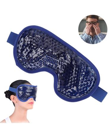 Skin-Friendly Cooling Gel Bead Eye Pack - Relieve Eye Fatigue - Dark Blue - Unisex - Buy Online on SooperMarket.com