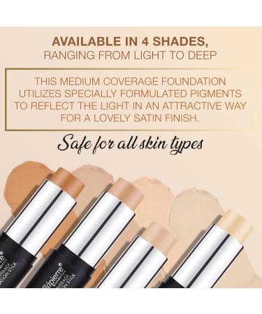 Bellapierre Mineral Foundation Stick - Full Coverage Matte Finish, Deep 0.35 Oz - Cruelty Free & Paraben Free - Buy Online on SooperMarket.com