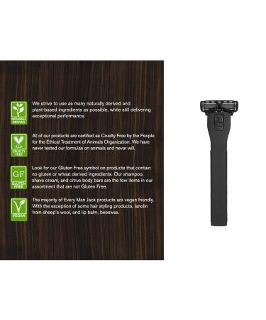 Every Man Jack Manual Razor - Premium Black Razor for Men | Close Shave & Stylish Design - Buy Online on SooperMarket.com
