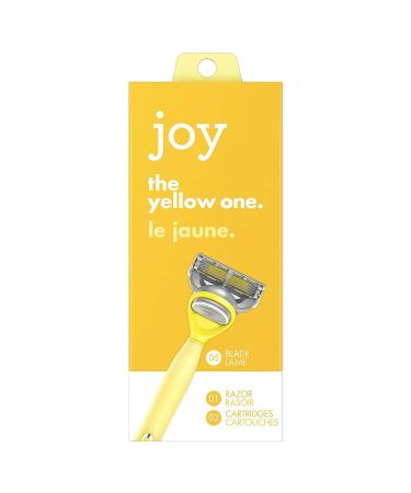 Joy Razor Handle + 2 Razor Blade Refills - Yellow | Buy Online - Buy Online on SooperMarket.com