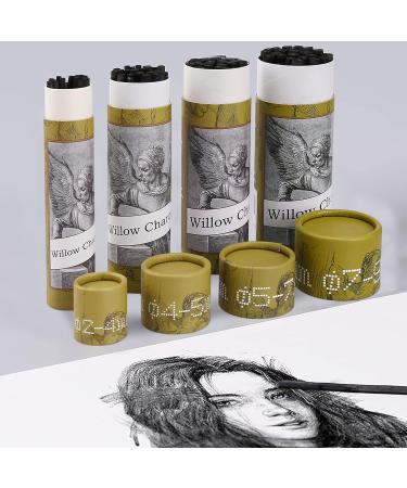 LOONENG Willow Charcoal Sticks - Pack of 25, Ideal for Sketching and Drawing - 7-9mm Diameter, Natural Charcoal for Artists, Beginners, and Students - Buy Online on SooperMarket.com