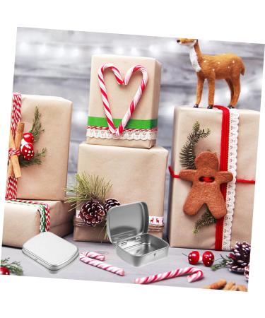 STOBOK 10pcs Boxes Mini Storage Tin Box The Christmas Candle Small Tin with Lid Storage Boxes with Lids Jar Silver 6.00X4.70X1.50CM - Buy Online on SooperMarket.com