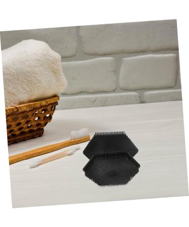 DRESSOOS Face Brush Facial Cleansing Brush Exfoliator Face Cleansing Brush Exfoliator Face Exfoliator Facial Wash Brush Silicone Face Cleansing Brush Double Sided Scrubber Silica Gel 6.50X6.50X4.00CM Black - Buy Online on SooperMarket.com