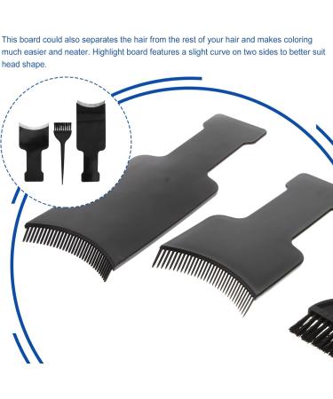 KALLORY Hair Coloring Paddle 3 Pc Highlighting Board Set - Black | Dyeing Brush Kit for Precision Hair Color Application - Buy Online on SooperMarket.com