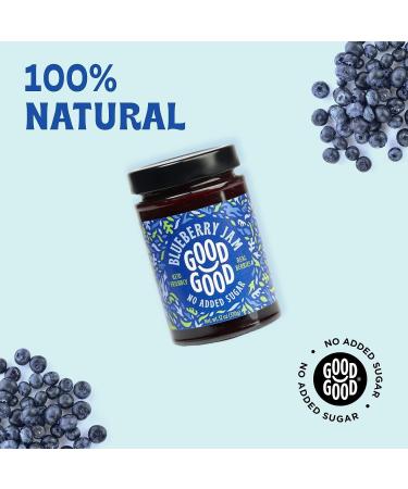 GOOD GOOD Sweet Blueberry Jam - Keto Friendly - Low Calorie Without Added Sugars - Vegan - Gluten Free - Preserves - 330g x4 - Buy Online on SooperMarket.com
