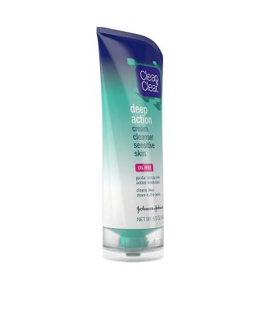 Clean & Clear Deep Action Cream Facial Cleanser for Sensitive Skin - 6.5 oz | Gentle & Effective Acne Treatment - Buy Online on SooperMarket.com