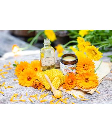 Calendula Ointment 25g - Natural Lip Care Cosmetic in Glass Jar | Soothes Chapped Lips - Buy Online on SooperMarket.com