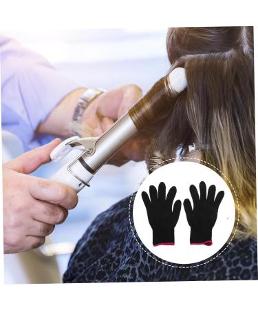 Alipis 1 Set 4pcs Gloves Curling Iron Glove Bumps Glove Anti-Scald Hairdressing Tool Black 21.5X12.2 cm - Buy Online on SooperMarket.com