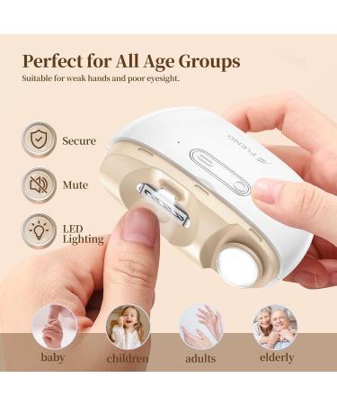 Electric Nail Clipper Nail Trimmer Nail Polisher 2 in-1 Automatic Nail Clipper 2 Speed Fingernail Clippers Nail File with Light Women Manicure Set Nail Clippers for Baby Kids Seniors Weak Hands Mjq-fu0913-01 - Buy Online on SooperMarket.com