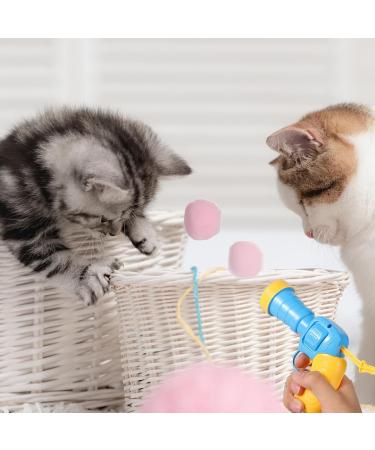 LPMXYW 35pcs Cat Ball Gun Interactive Toy Plush Ball Shooting Gun for Cats Cat Toy Launcher Launcher Cat Colorful Plush Toy Balls for Funny Cat Toys Indoor Kitten for Training Playing Pet Supplies - Buy Online on SooperMarket.com