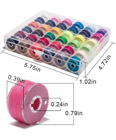BetyBedy 36Pcs Bobbins and Sewing Threads with Bobbin Case - Pre-Wound Bobbins Set for Multiple Sewing Machines - Standard Size, Assorted Colors - Plastic - Buy Online on SooperMarket.com