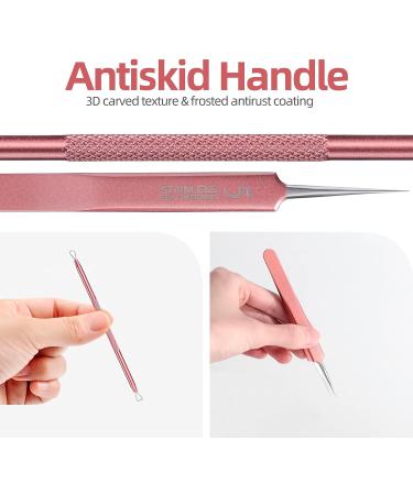 JPNK Blackhead & Acne Removal Kit with Mirror Tweezer - Blemish Extractor Tools Set - Buy Online on SooperMarket.com