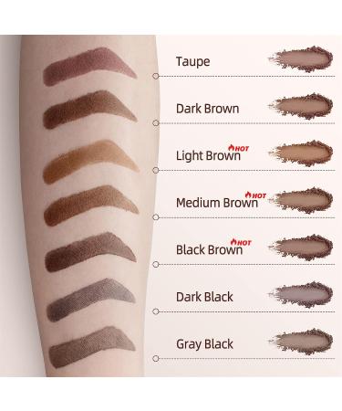 Eyebrow Stamp Stencil Kit - 24 Reusable Stencils | Waterproof Trio Brow Makeup Kit (Dark Brown) - Buy Online on SooperMarket.com