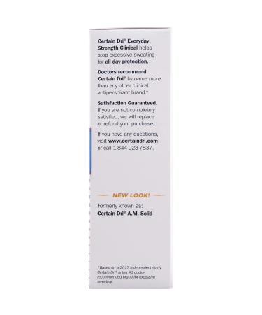 Certain Dri Everyday Strength Clinical Anti-Perspirant & Deodorant - Morning Fresh 2.6 oz (Pack of 2) | International Shipping Available - Buy Online on SooperMarket.com