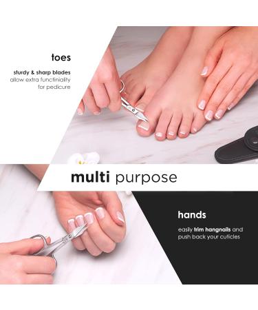 Fabcare Professional Nail Scissors with Case & Ebook | Extra Sharp Micro-Teeth Design for Finger & Toe Nails | Left-Hand Friendly - N-005 - Buy Online on SooperMarket.com