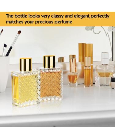 Ysimple 2 Pack 100ml Perfume Atomiser Portable Clear Empty Glass Perfume Spray Bottles Refillable Perfume Atomizer Large Cosmetic Fine Mist Atomizer for Travel(Gold) 100ml Gold - Buy Online on SooperMarket.com