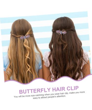 CANIGHT Rhinestone Hair Clip Hair Accessories for Women Rhinestone Barrettes for Women Hair Clips Rhinestones Hair Clip Snap Bridal Hair Accessories Aesthetic Hair Accessories Metal Purple - Buy Online on SooperMarket.com