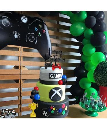 UFROMSKY 28pcs Video Game Cake Topper Headset Cake Topper Game Console Controller Cake Topper with Colorful Balls Trophy balloons for Video Game Themed Party Boys Teens Birthday Party - Buy Online on SooperMarket.com