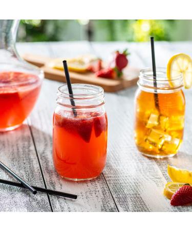 250 Pack Disposable Plastic Drinking Straws - 7.75 High - Black - Eco-Friendly & Durable - Buy Online on SooperMarket.com
