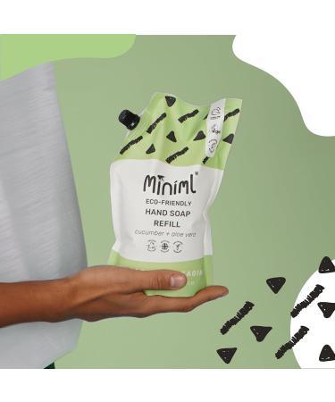 Miniml Hand Soap Wash Liquid 1L Refill - Cucumber & Aloe Vera Infused Eco Friendly Hand Washing Liquid Gel for Soft and Sensitive Skin Care - 100% Vegan & Cruelty Free - Buy Online on SooperMarket.com