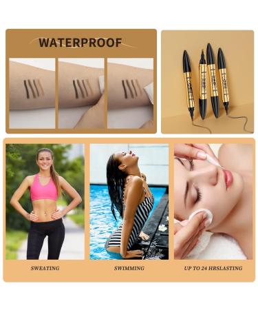 Shop 2-in-1 Magic Eyebrow Pencil | 2024 Upgraded Waterproof Microblading Pen - Light Brown & Black - Buy Online on SooperMarket.com