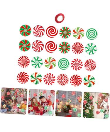 PRETYZOOM 24 Sheets Christmas Candy Decorations Ribbons Xmas Candies Xmas Ornaments Window Decorative Stickers - Buy Online on SooperMarket.com