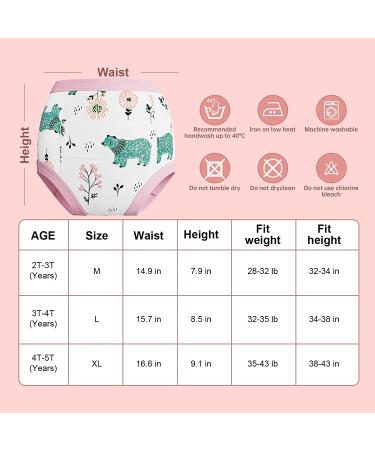 Yufanlili 8 Pack Baby Potty Training Underwear Cotton Toddler Absorbent Training Pants Toddlers Pee Training Diaper Underwear 2T-3T Pink 2-3T Pink - Buy Online on SooperMarket.com