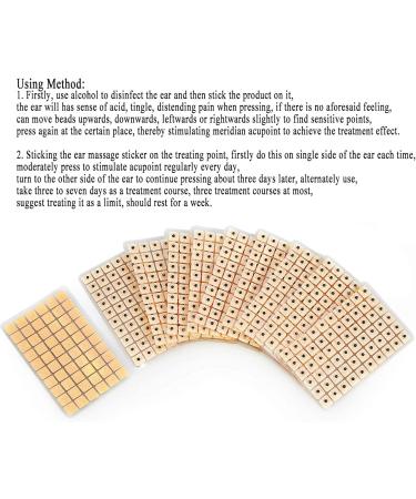 600pcs Ear Massage Stickers - Disposable Acupuncture Ear Seeds & Plaster Bean Acupoint Massage Tool for Wellness - Buy Online on SooperMarket.com