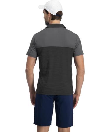 Three Sixty Six Men's Quick Dry Golf Shirt - Moisture Wicking Polo X-Large Black - Buy Online on SooperMarket.com